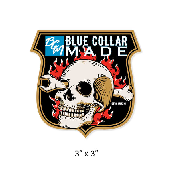 Blue Collar Stickers, Unique Designs