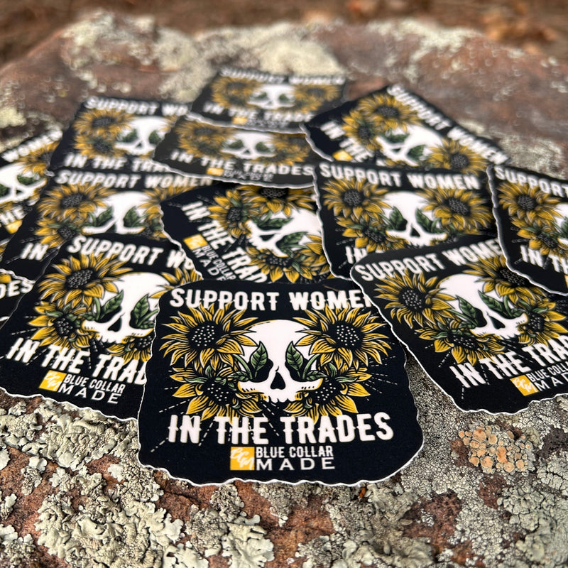 Sunflower Support Women in the Trades Sticker