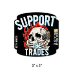 Support the Trades Skull sticker